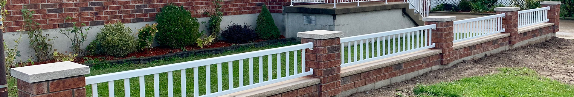 Craftbilt Aluminum Railing on Front Brickwork