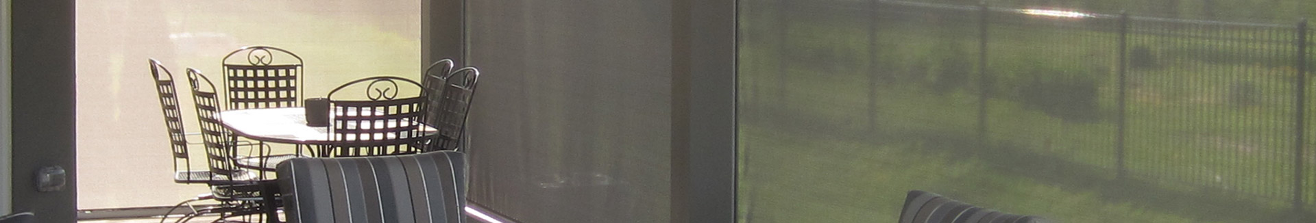 Side Track Curtain Enclosing Seating Area